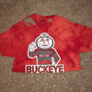 Cropped vintage Ohio state shirt